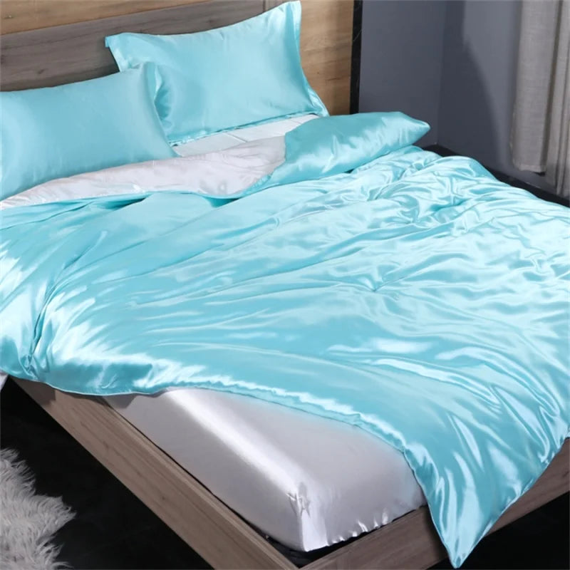 Satin Bedding Set, Duvet Cover, Sheets, Pillowcases