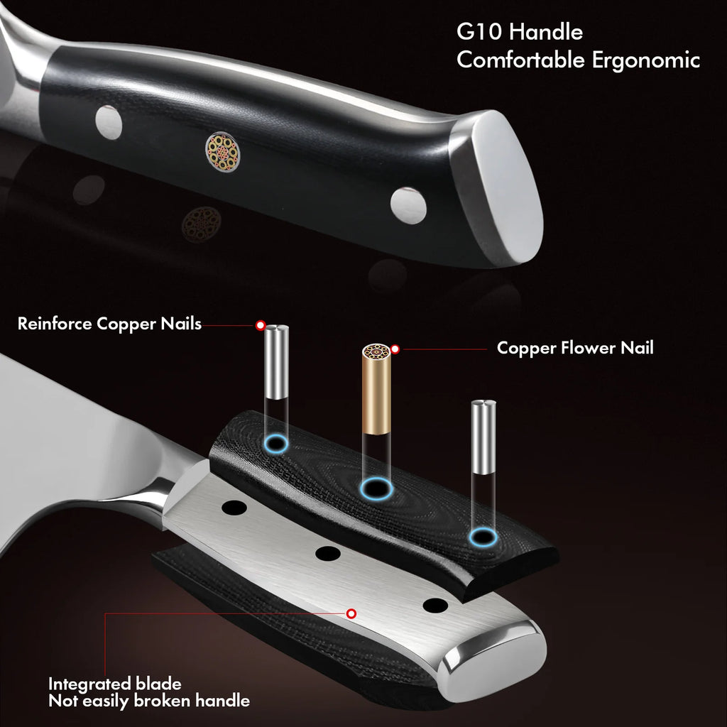 7" Bone Chopper Knife 67 Layers Japanese Damascus Steel