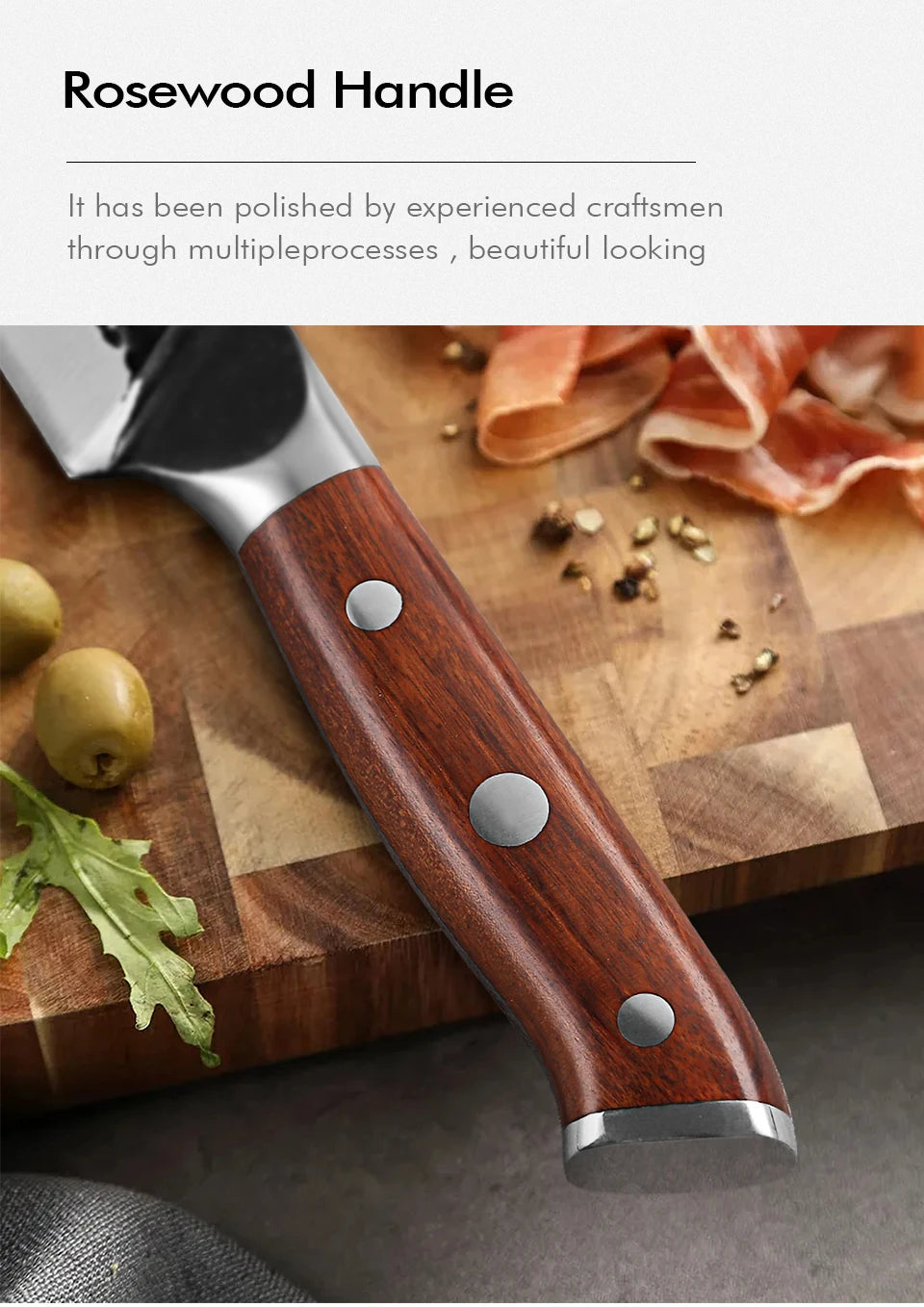 Japanese Hand Forged Slicing Knife Stainless Steel