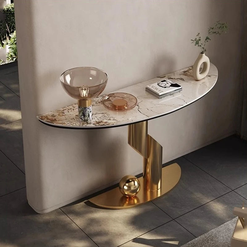 Table Hallway Metal Console Table