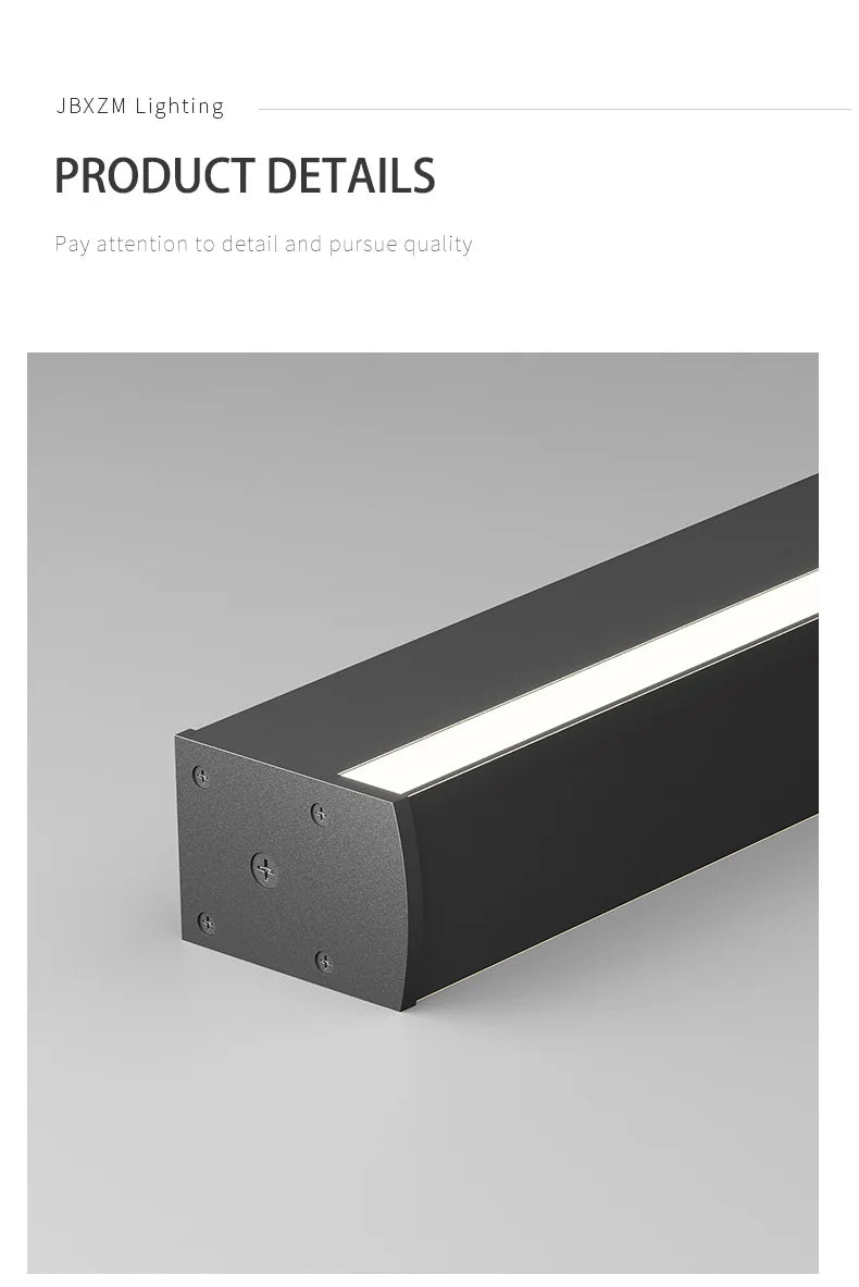 Wall lamp long strip black background