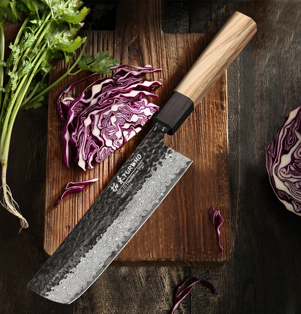 7 " Nakiri Knife 67 Layer Damascus Steel