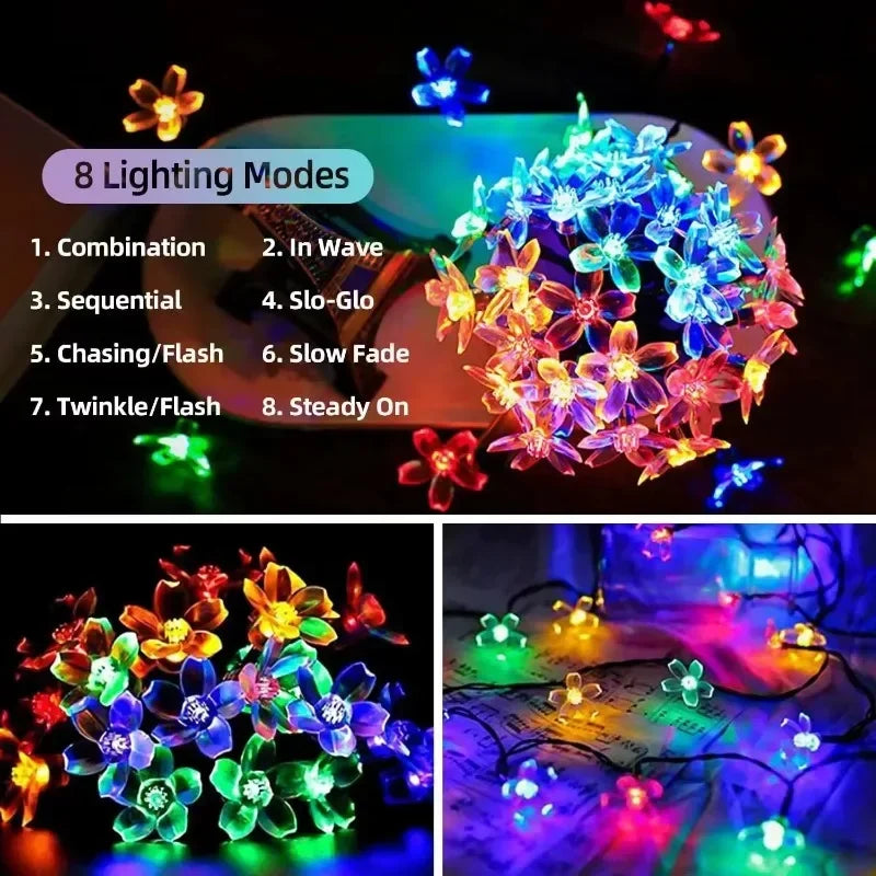 Solar LED Cherry Blossom Light String