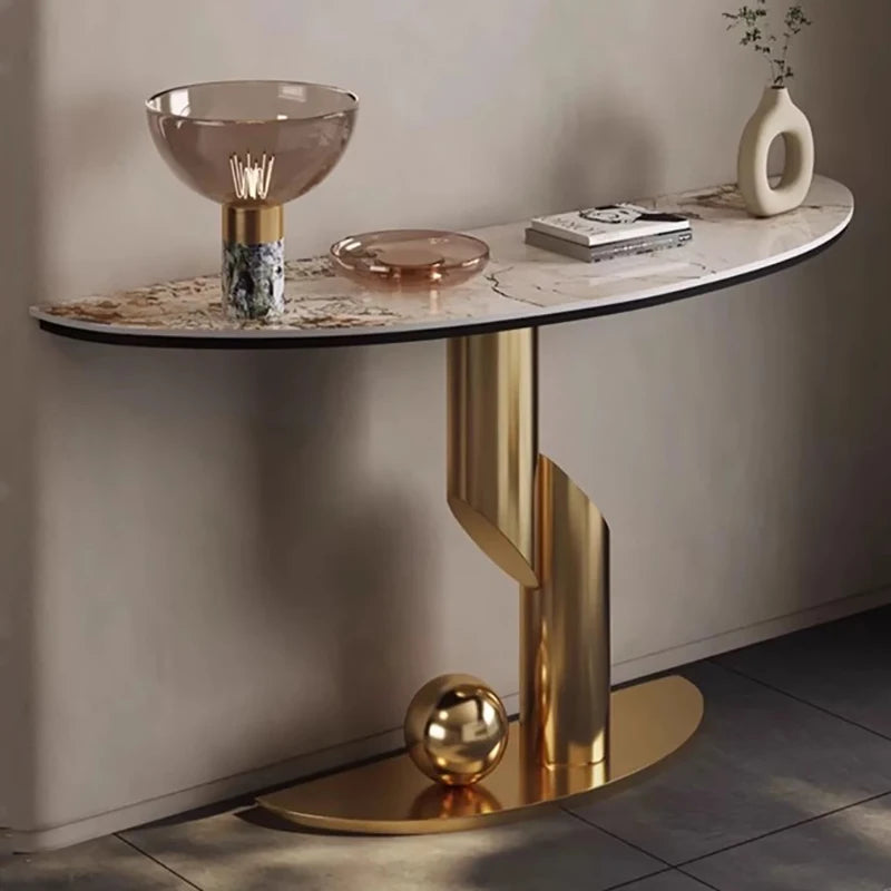 Table Hallway Metal Console Table