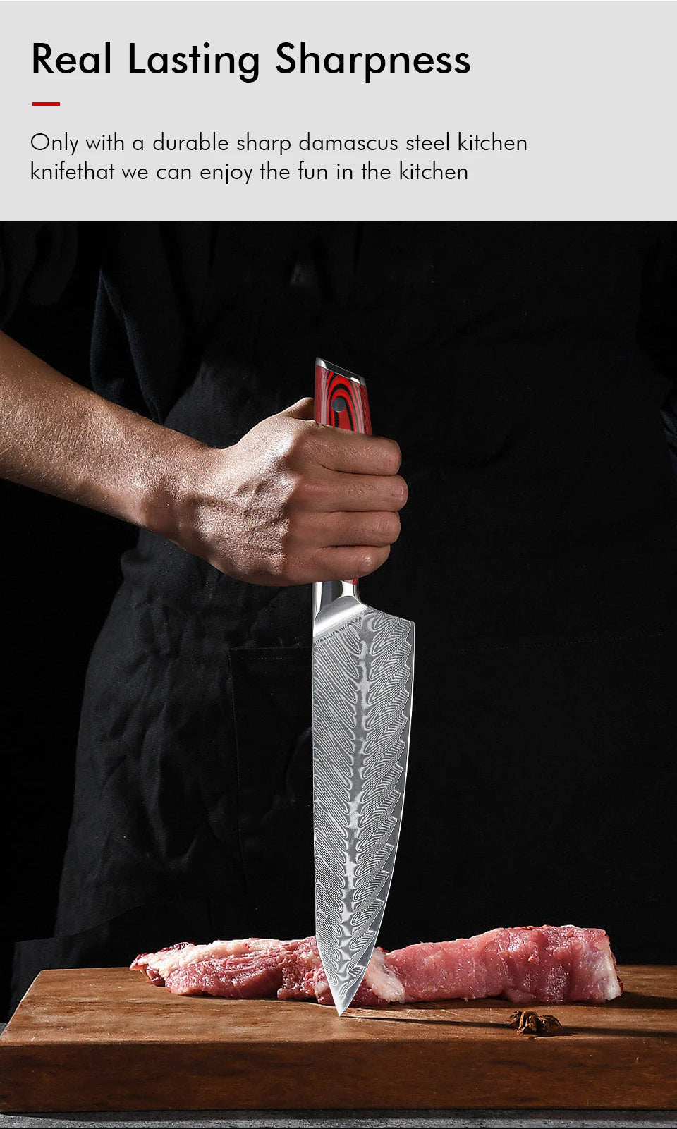 8.2" Professional Damascus Steel Kitchen Knife