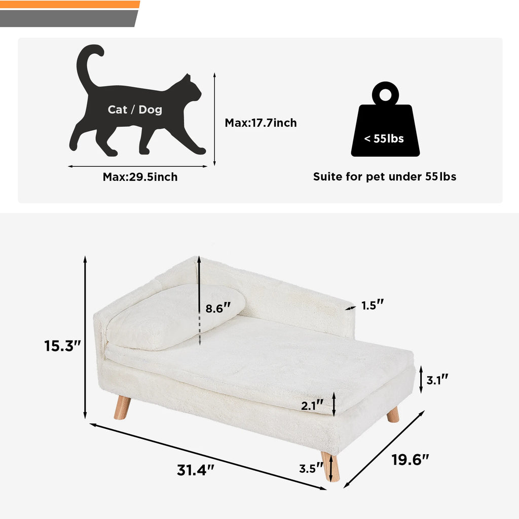 Elevated Pet Bed, Waterproof Sofa Bed, Small