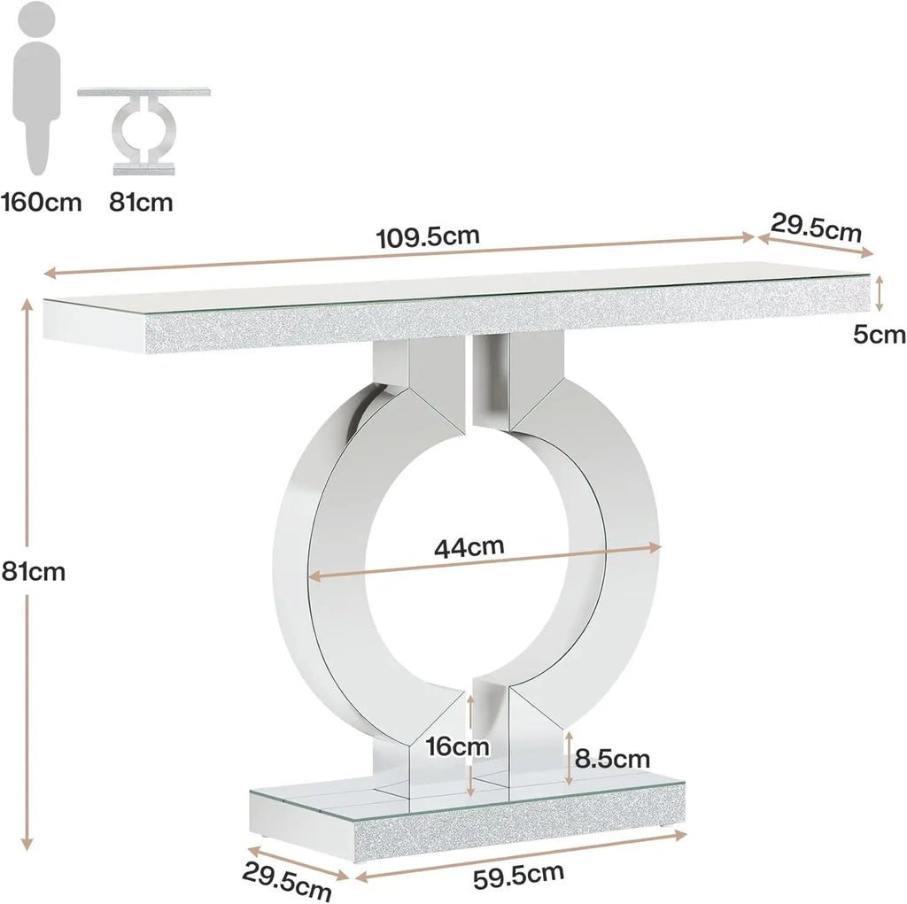 43.3" Table with Thickened Mirror Finish Tabletop