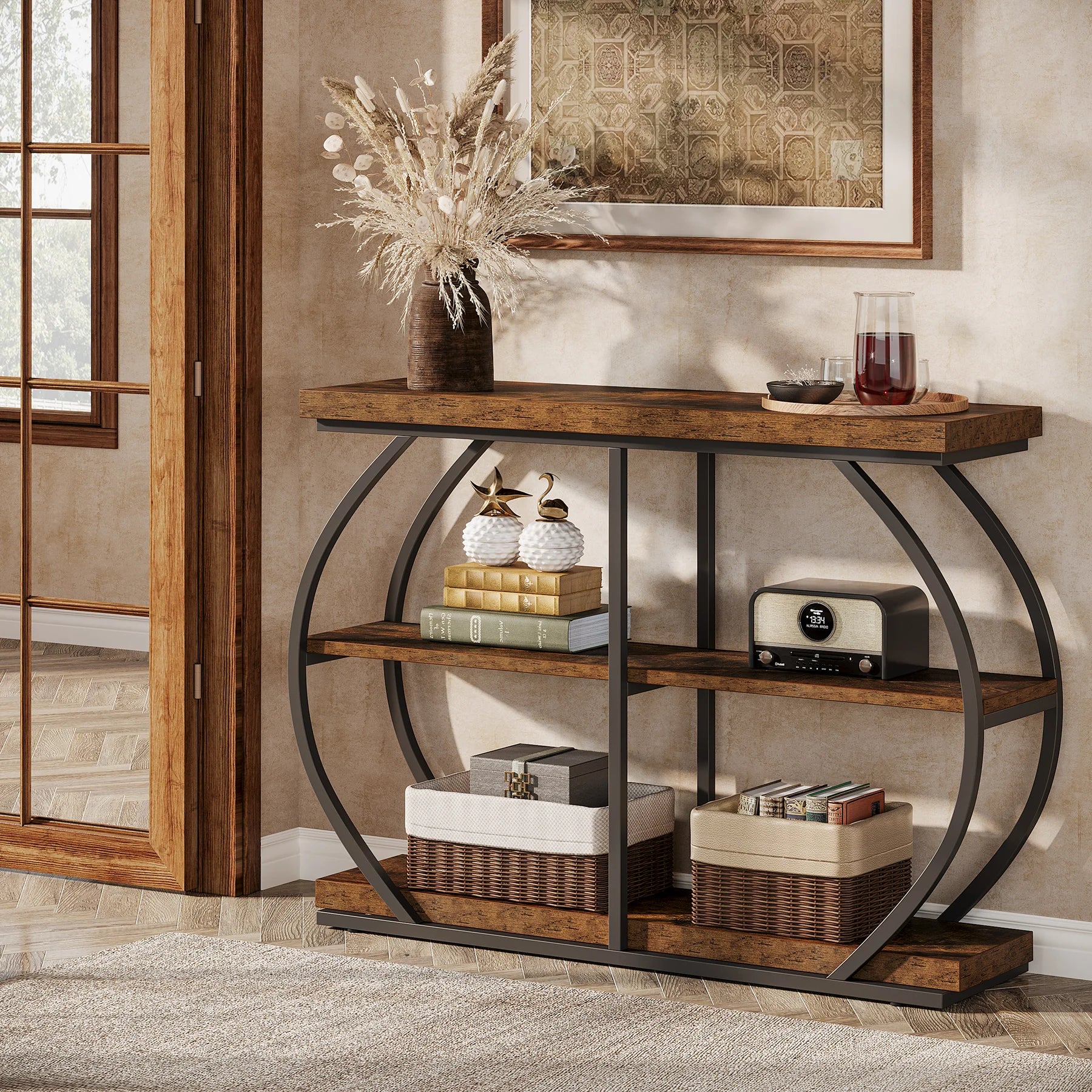 41.3" Console Table, 3-Tier Entryway Table