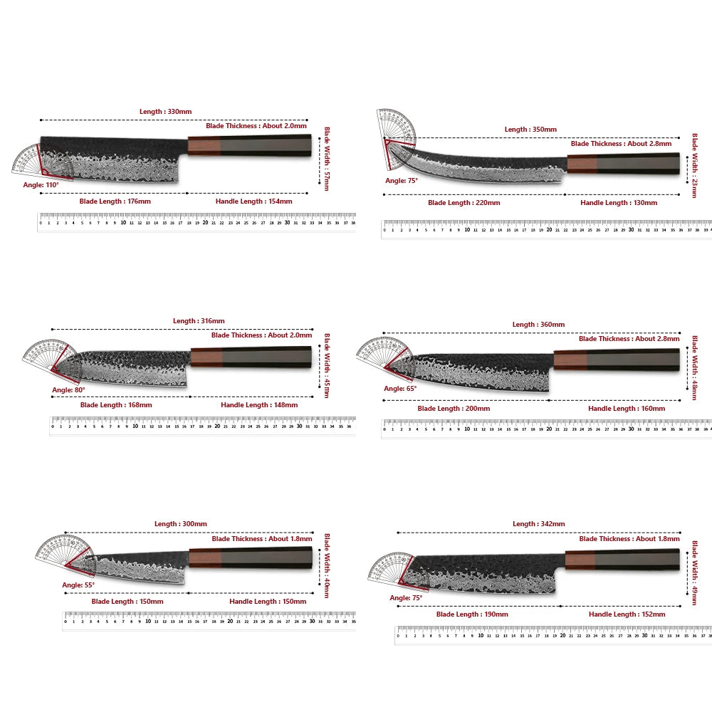 High Quality Damascus Steel Japanese Knives