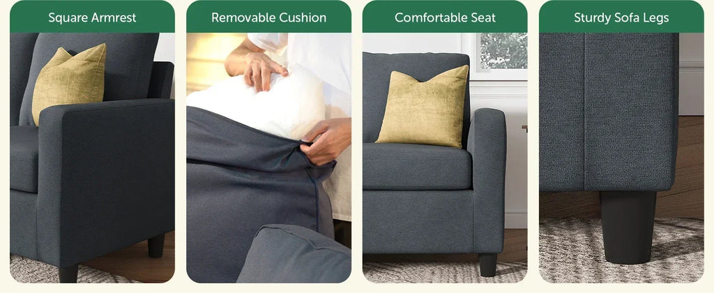 L Shaped Couch with Reversible Chaise.