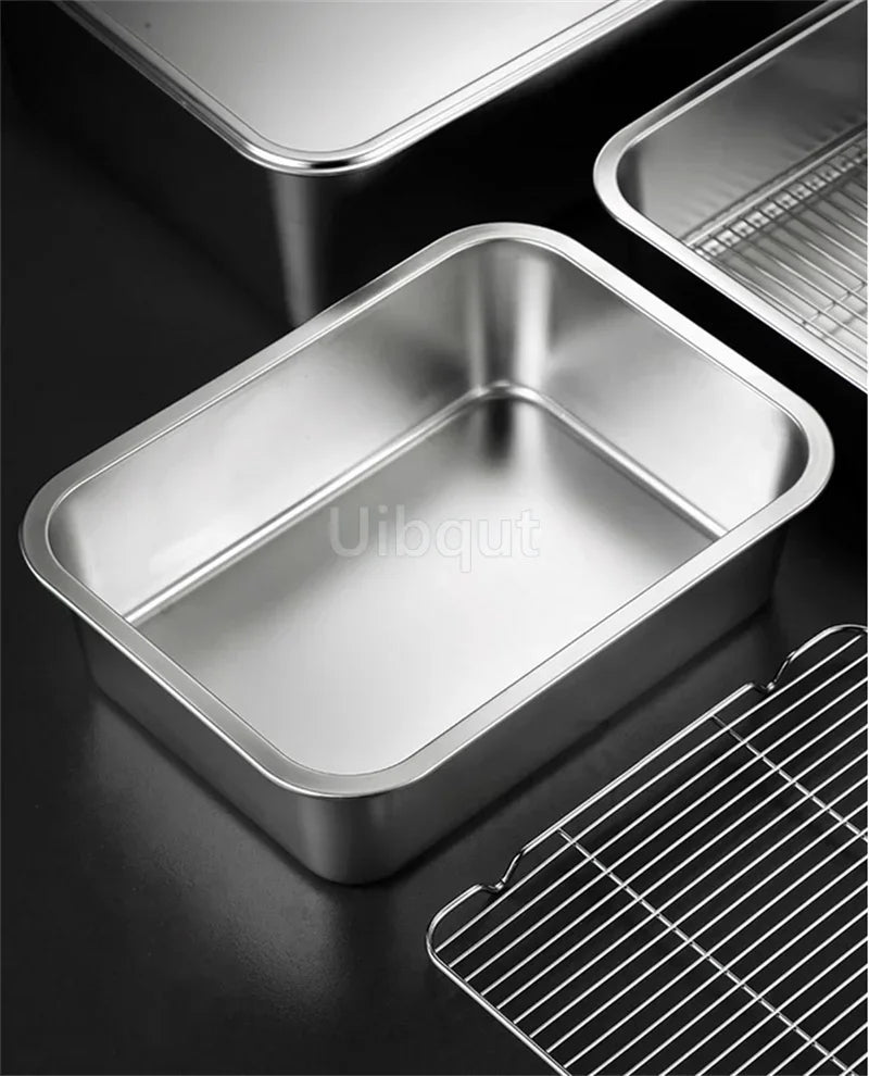 Stainless Steel Trays, Storage, Kitchen Containers, Lids