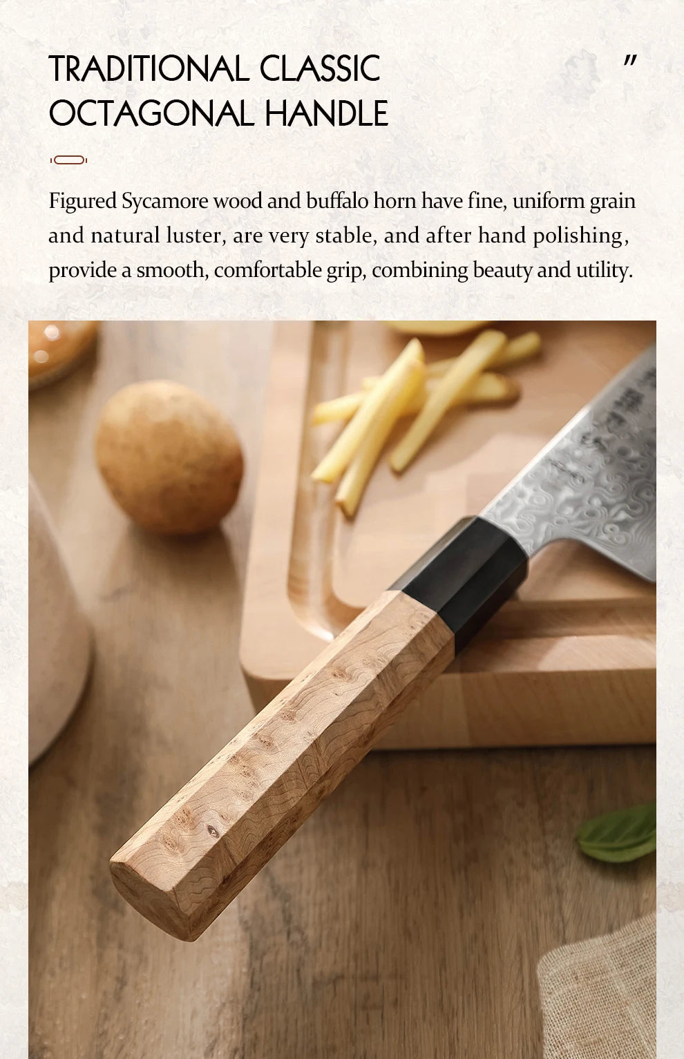 1PC Or 3PC Knife Set Damascus Steel Chef Knives