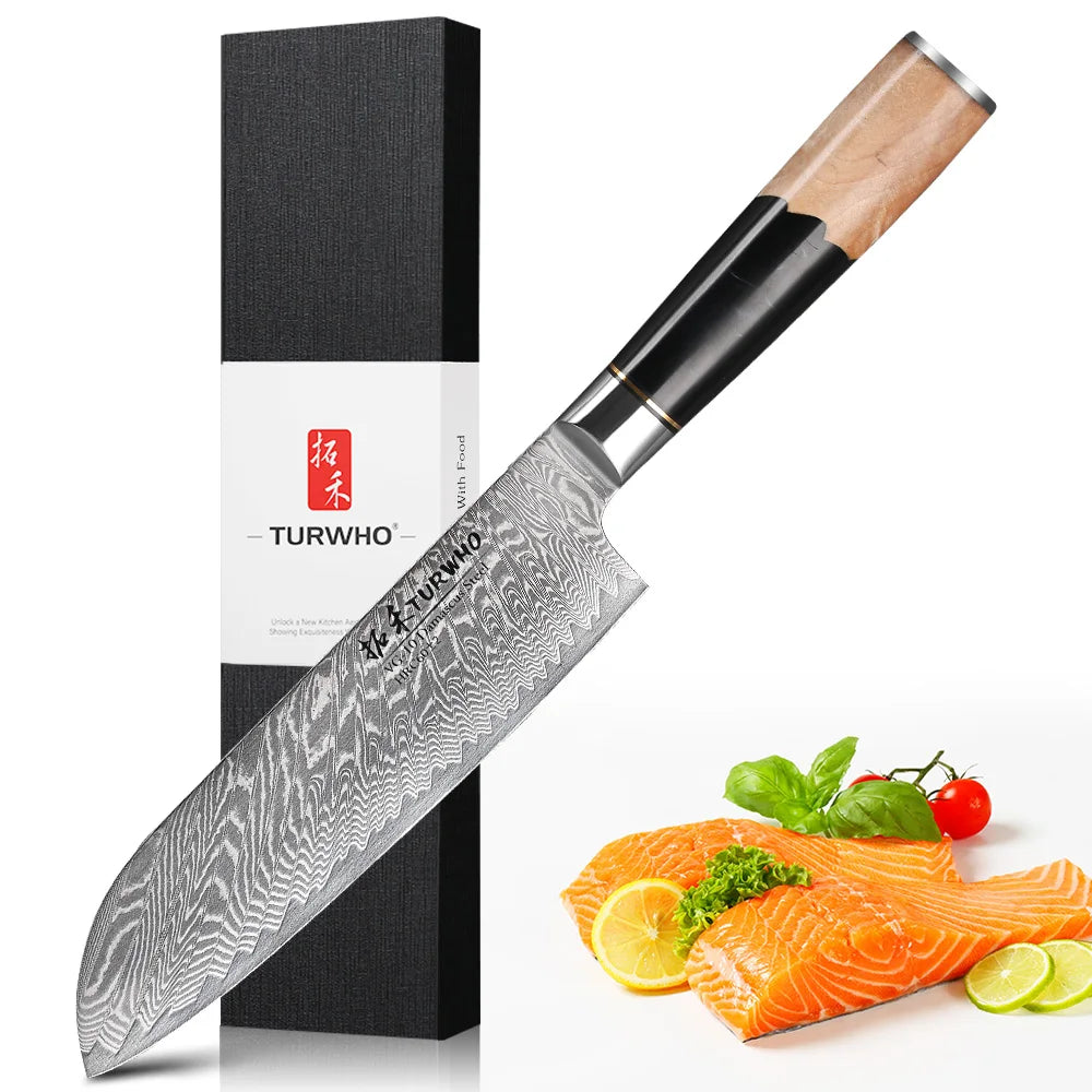 Damascus Kitchen Chef Knife High Carbon Steel