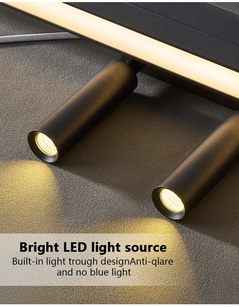 Ceiling Lamp Track Lighting, Black, White