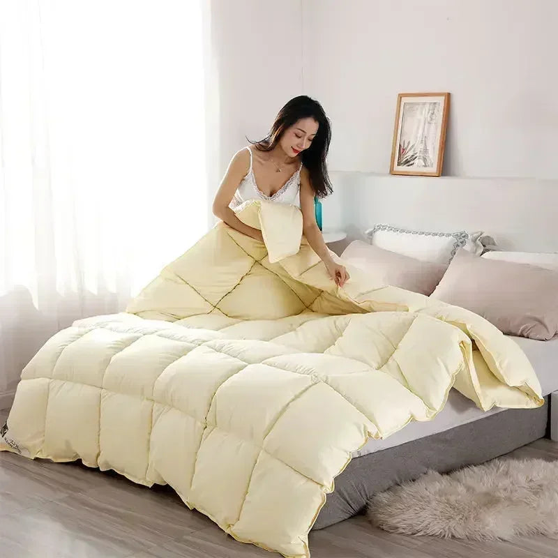 Goose/Duck Down Comforter, Cotton Cover, Various Colors, Sizes