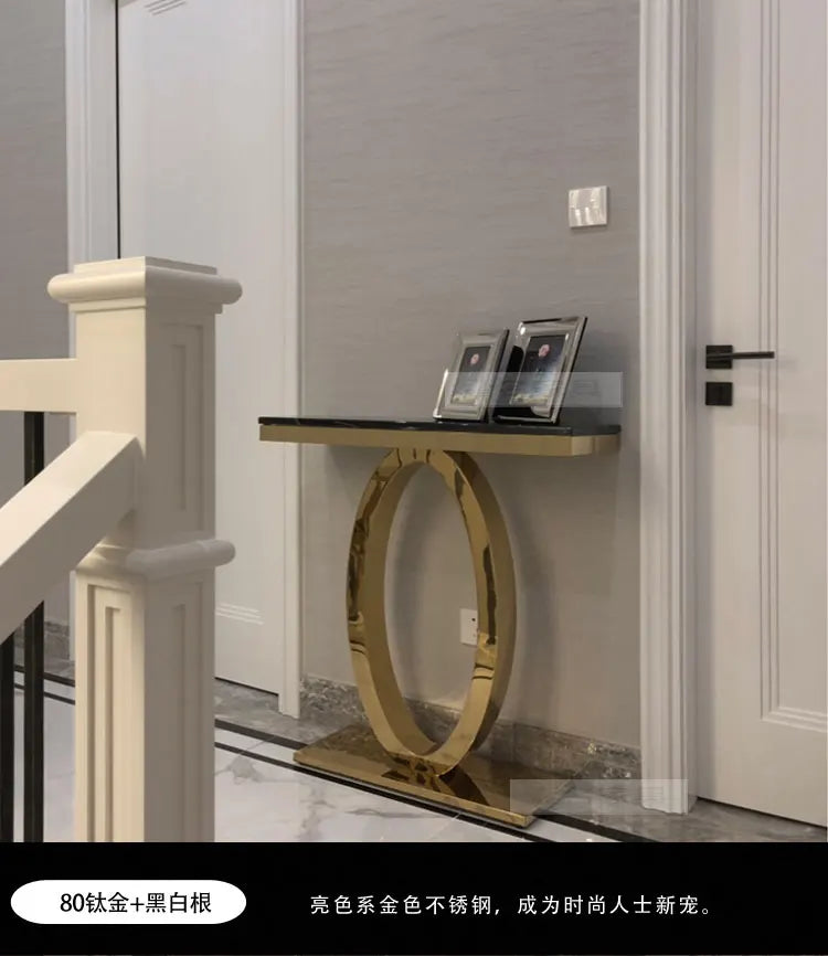 Metal Console Design Corner Table Living Room, Hallway