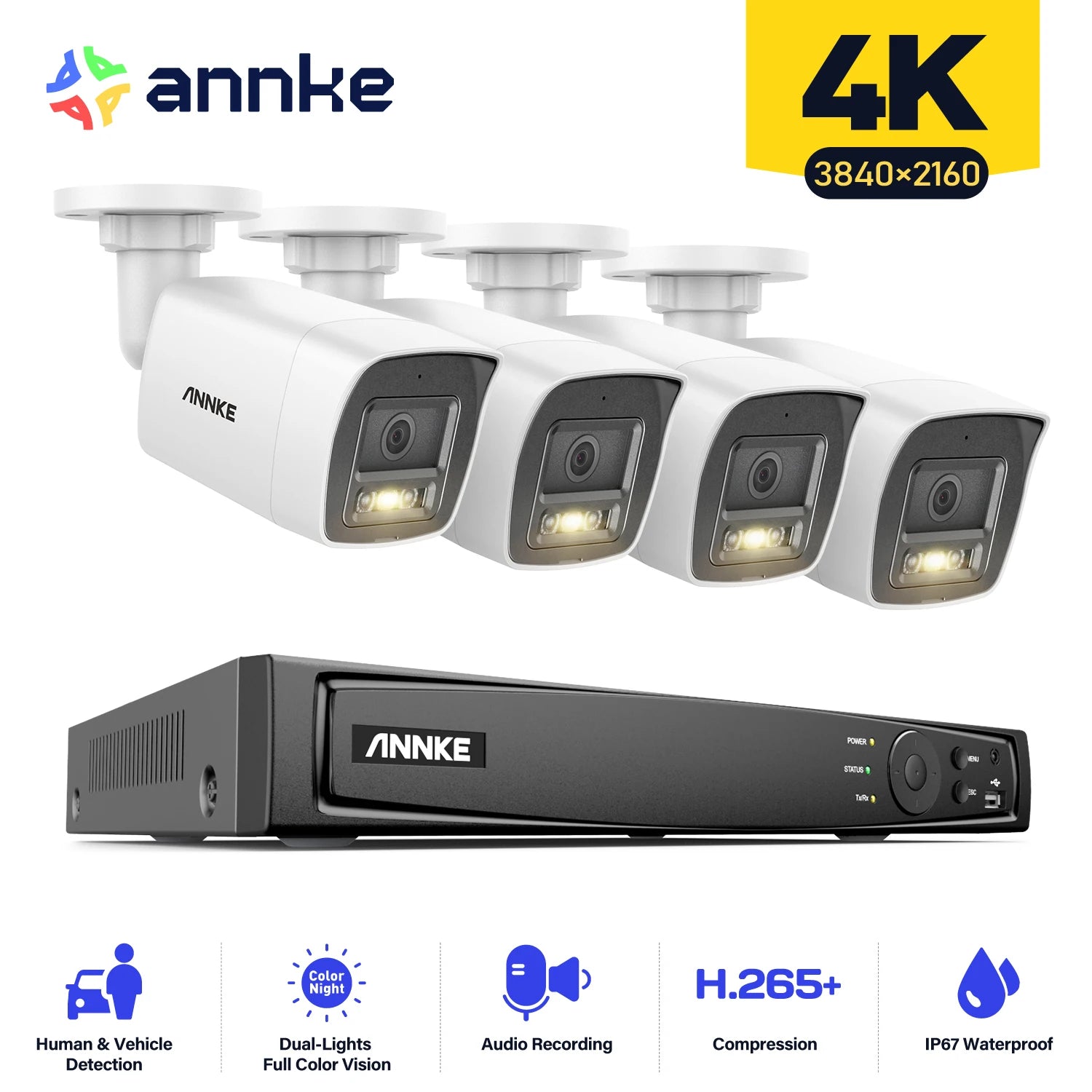 Video Surveillance System CCTV 2-Way Audio Recording