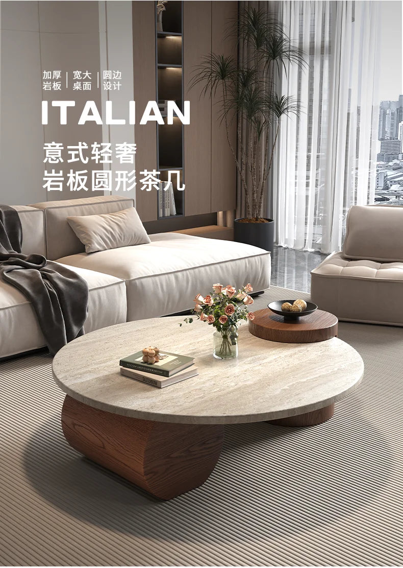 Wood Coffee Table Minimalist Unique Mesa Auxiliar