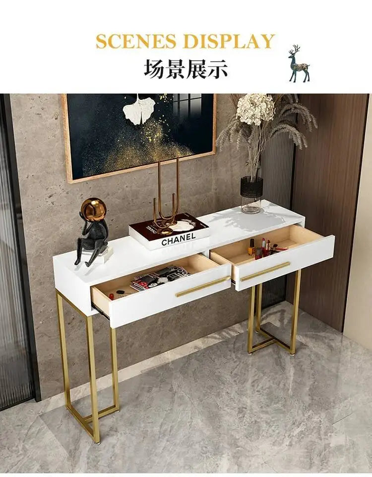 Modern Luxury Beauty Console Table With Storage