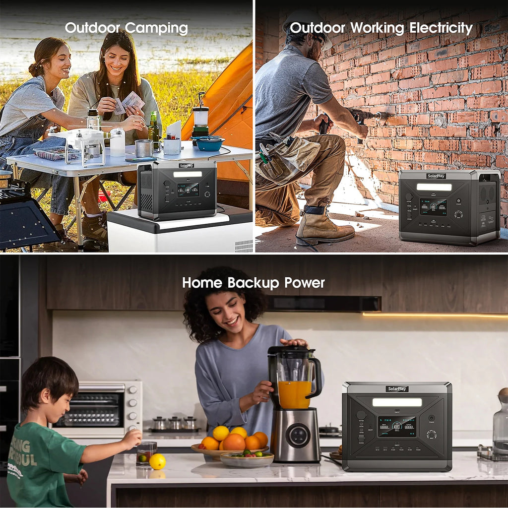 SOLARPLAY Mobile Power 220v 2400w Portable Power Station 2160WH Camping Supplies Auxiliary Battery Lifepo4 For Camping Outdoor