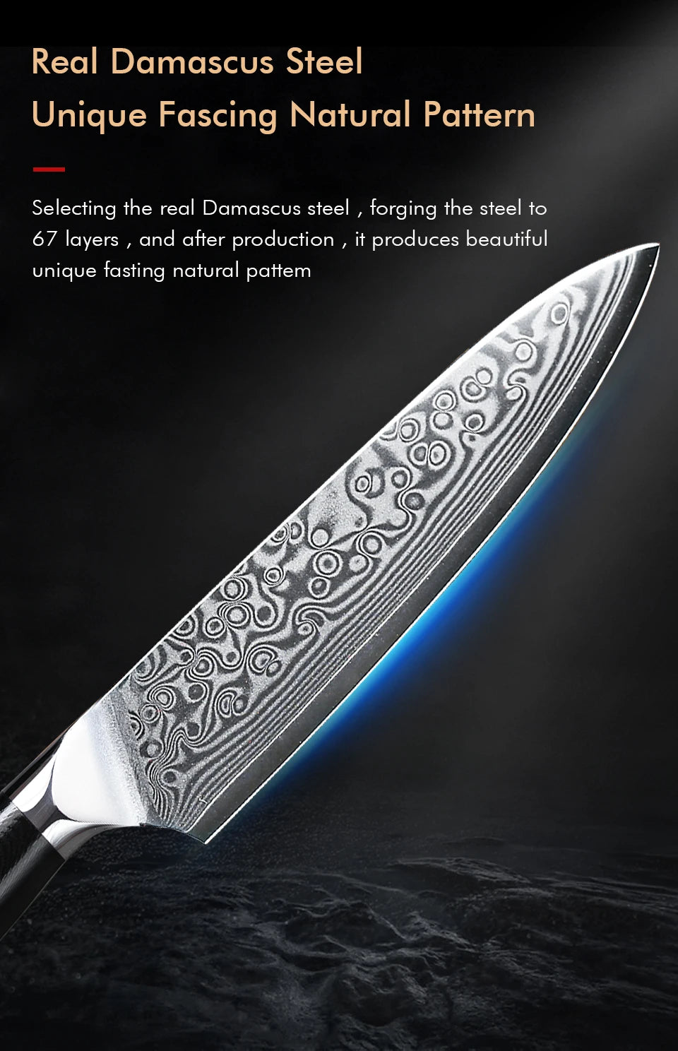 5" 67 Layer Damascus Steel Peeling, Vegetable Knife
