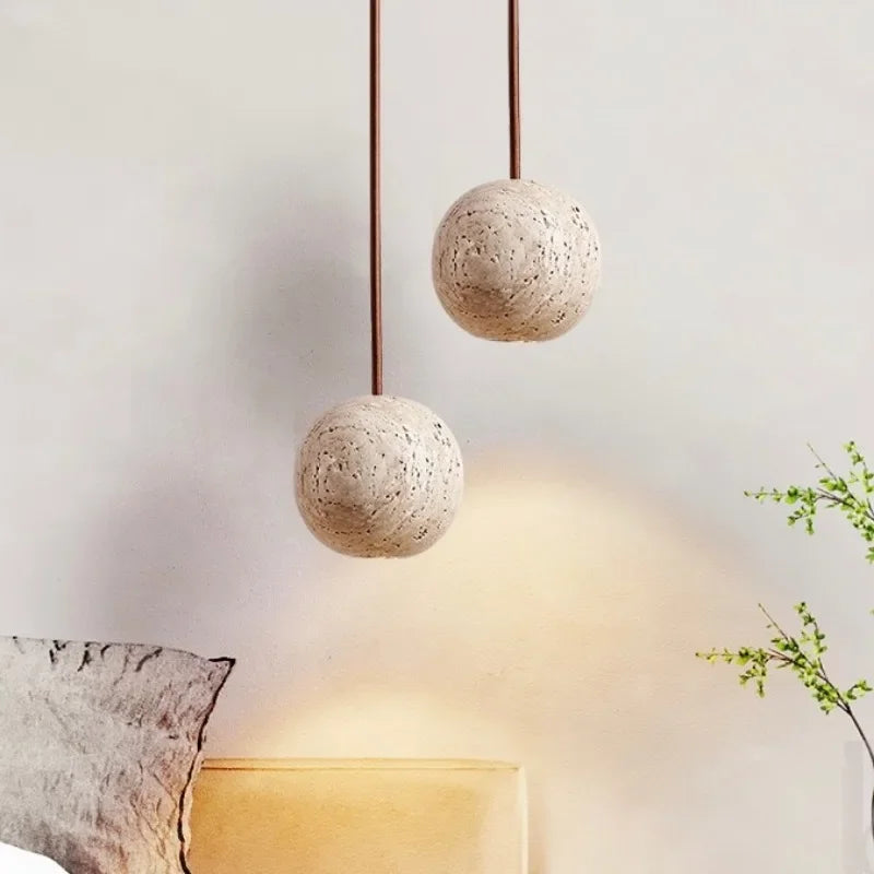 Stone Pendant LED Lamps, Bedroom, Bathroom, Dining Room