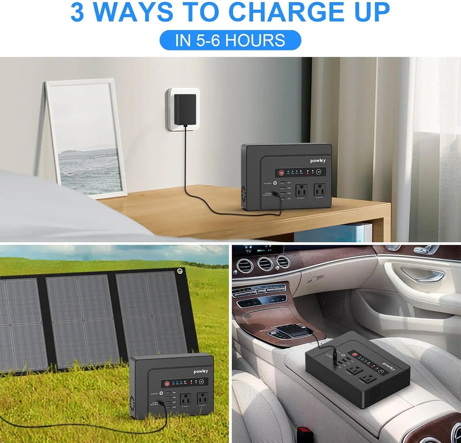 200W, Portable Solar Backup Power Supply, Camping