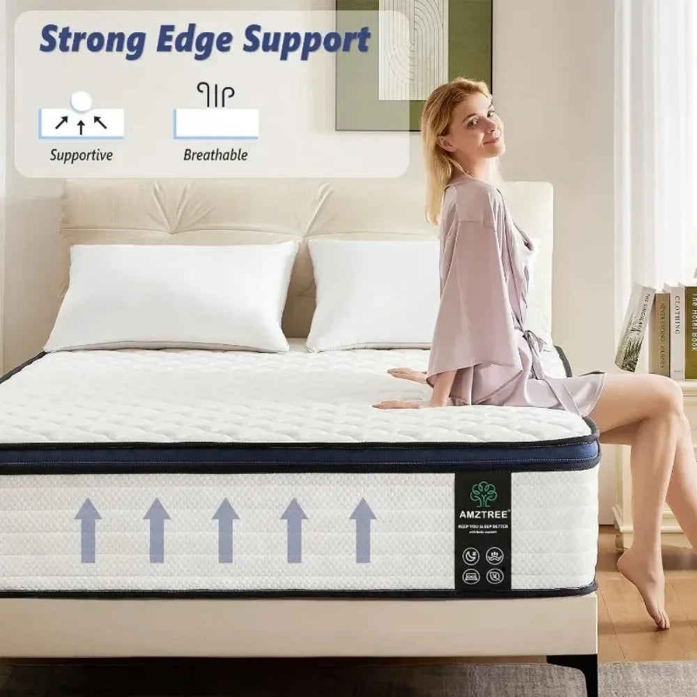 12 Inch Queen Size Hybrid Mattress Memory Foam
