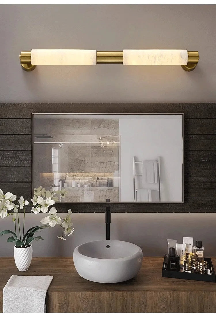 Black, Golden, marble wall lamp, Multiple Lengths