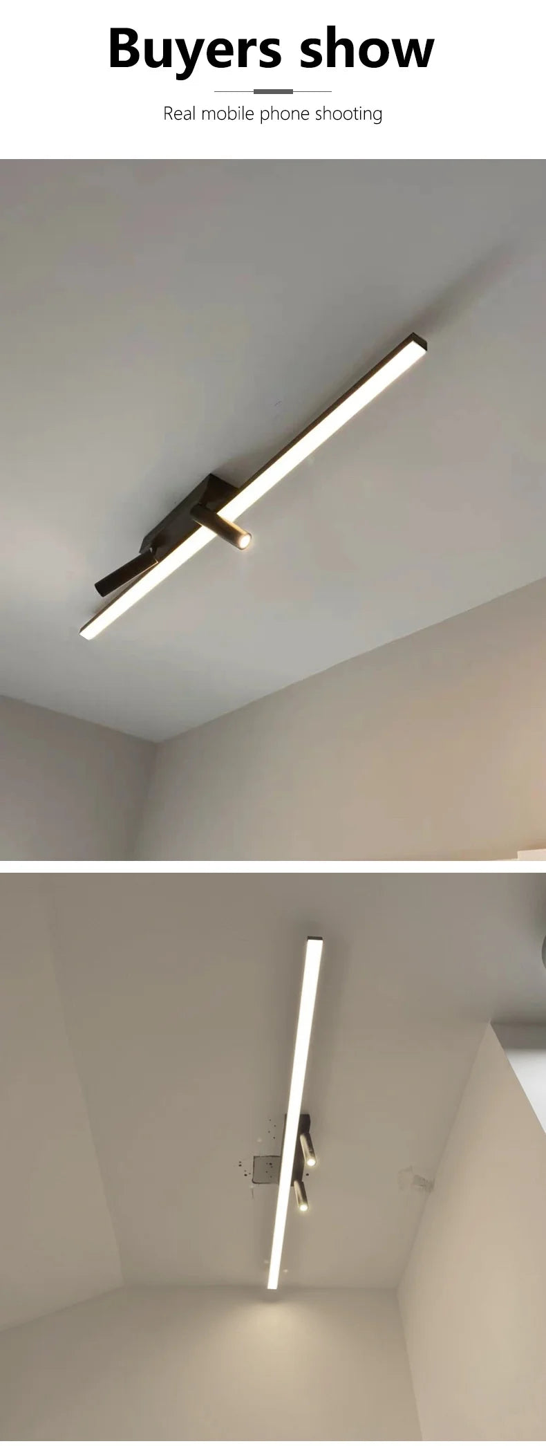 Ceiling Lamp Track Lighting, Black, White