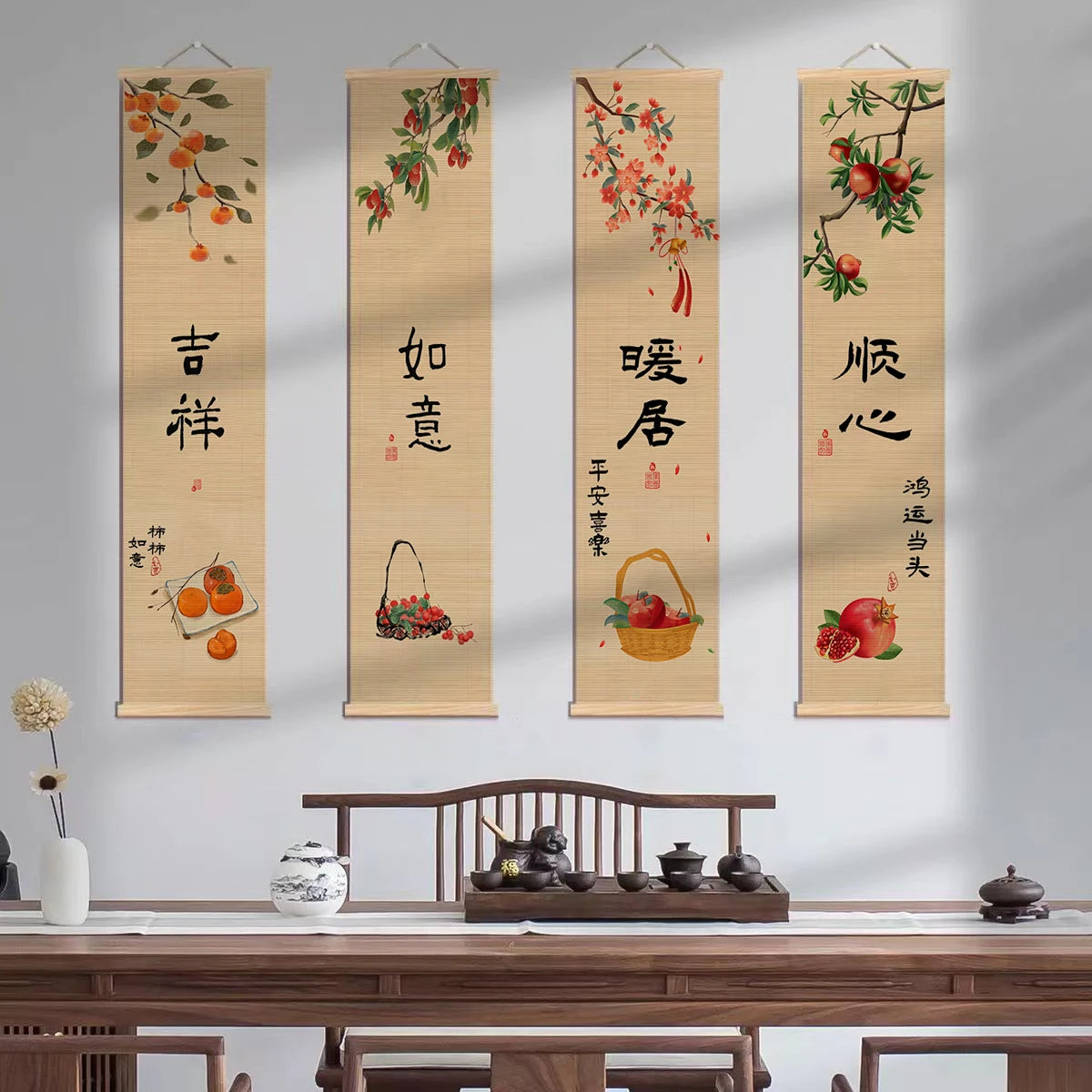 Bamboo Curtain Decoration, Various Patterns, Sizes