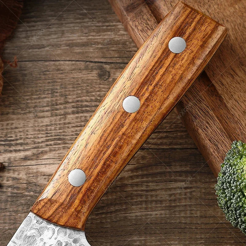 1-5pcs Japanese Kitchen Knives Set Stainless Steel Forged