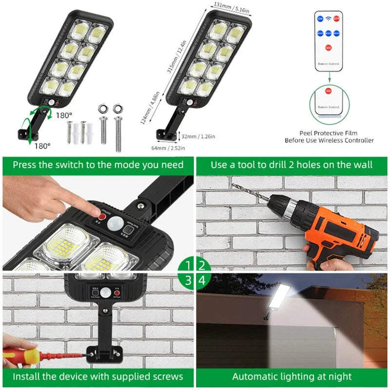 Solar Street Light Motion Sensor LED