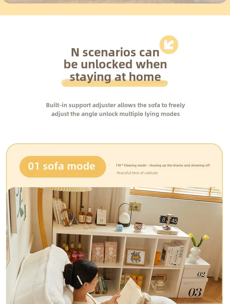 reclining and sleeping single bedroom small sofa