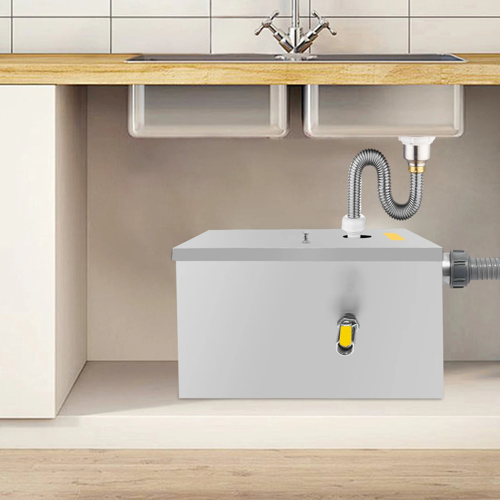 20L Stainless Steel Grease Interceptor w/Automatic Shut-off