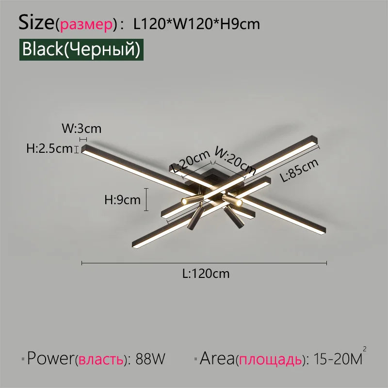 Ceiling Lights Long Line lamps, w/wo Remote