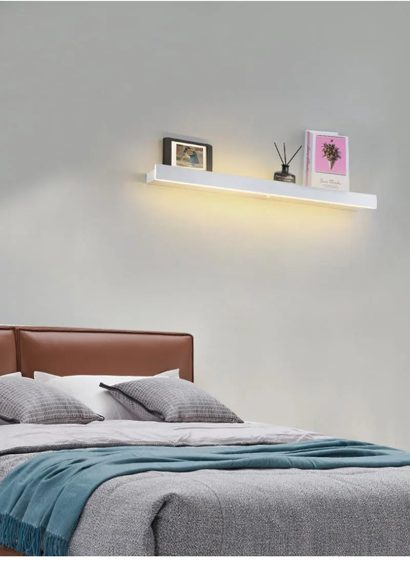 Storage rack, strip lamp, Black, White