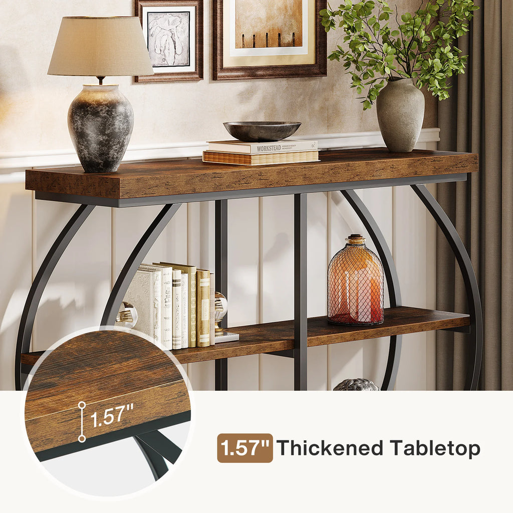 41.3" Console Table, 3-Tier Entryway Table