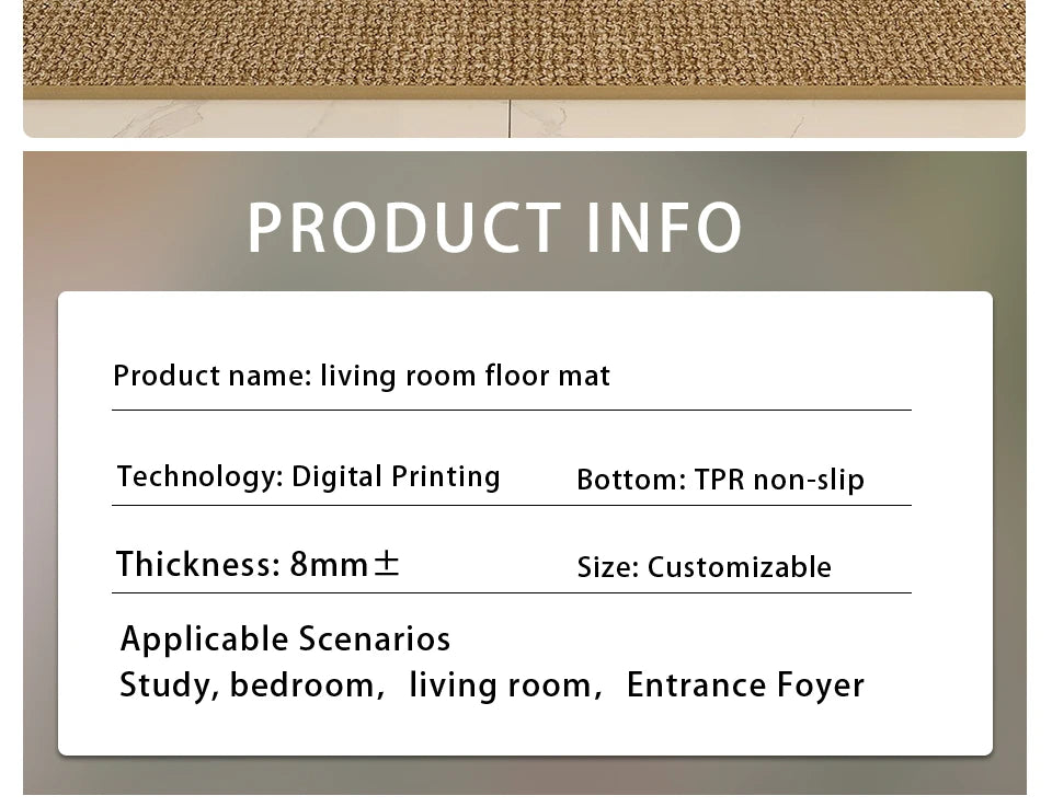 Dustproof, Wear-resistant, Long, Large Area Rugs