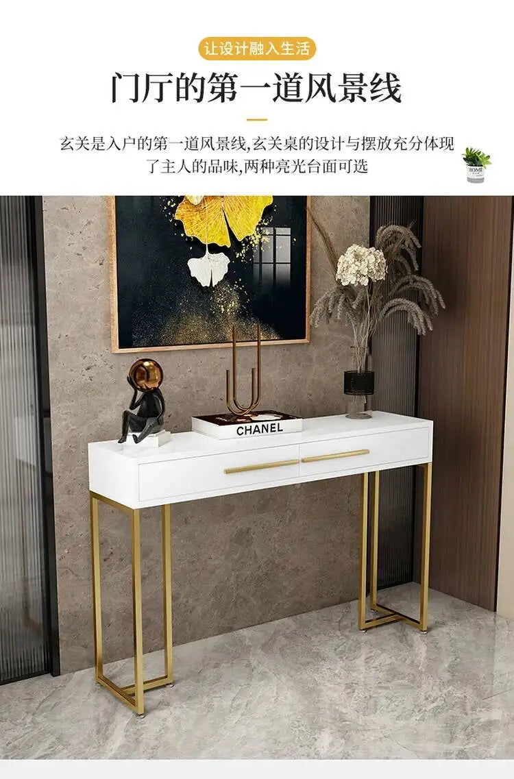 Modern Luxury Beauty Console Table With Storage