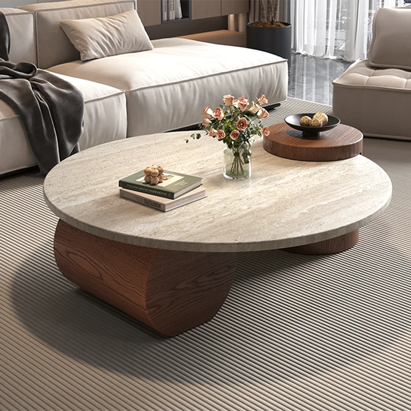 Wood Coffee Table Minimalist Unique Mesa Auxiliar