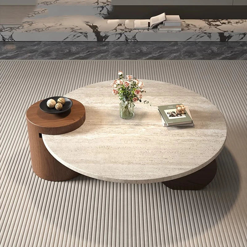 Wood Coffee Table Minimalist Unique Mesa Auxiliar