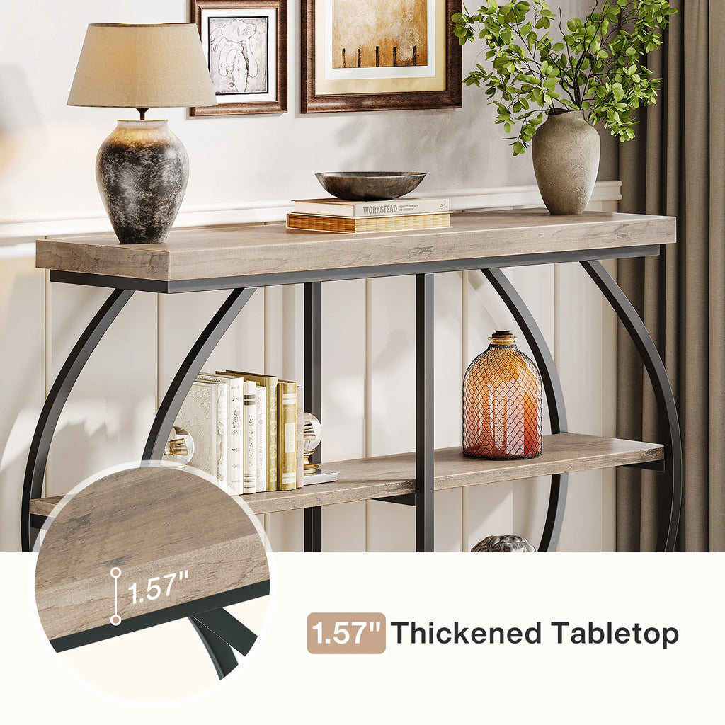 41.3" Console Table, 3-Tier Entryway Table