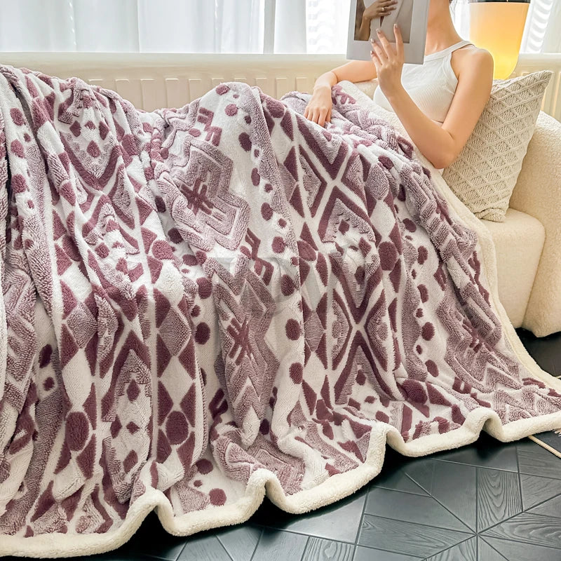 Fleece Blanket, Artificial Wool, Various Colors, Sizes