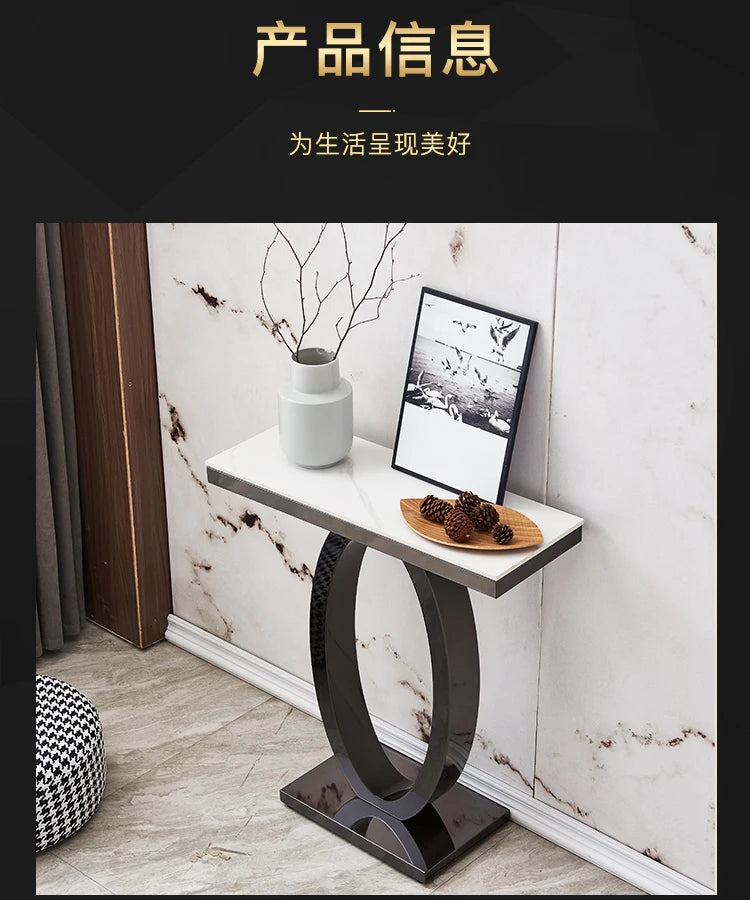 Metal Console Design Corner Table Living Room, Hallway