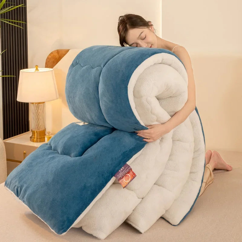 double-sided lamb wool quilt, Various Colors, Sizes