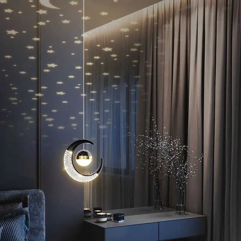 Starry Sky Projection Style Circular Led Pendant Light