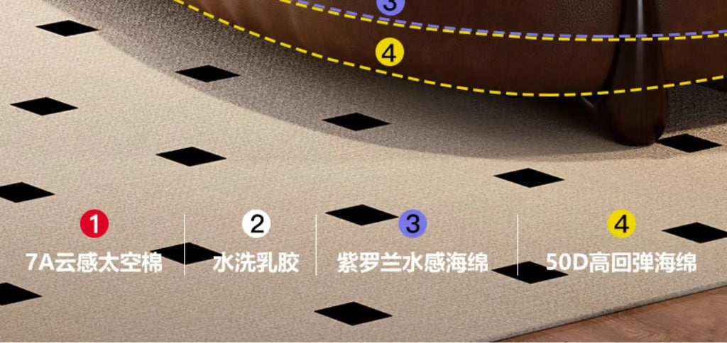 Brown Leatherette Floor Sofa, Reclining Style