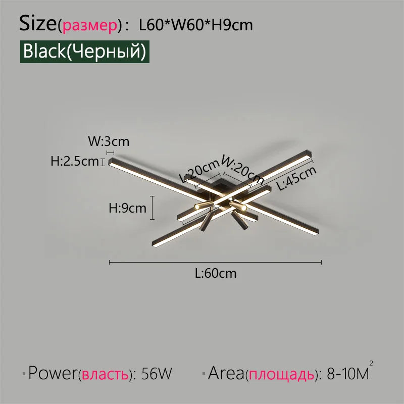 Ceiling Lights Long Line lamps, w/wo Remote