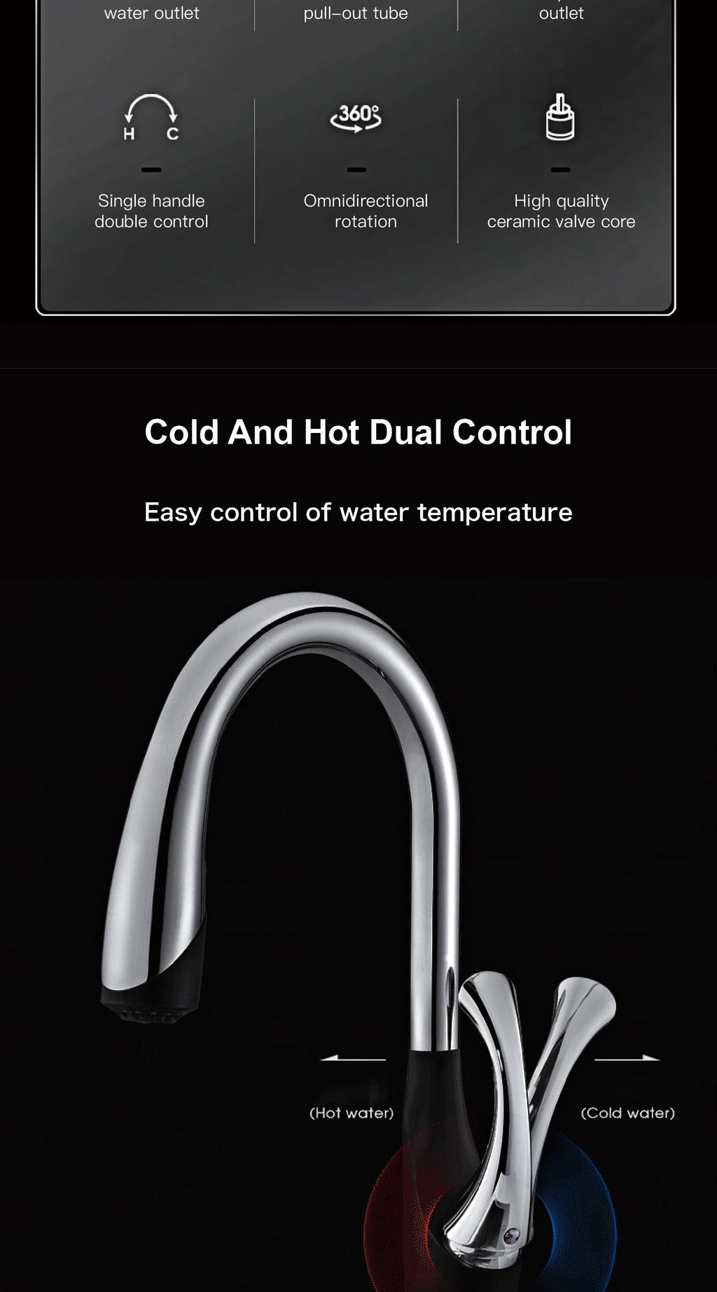 kitchen faucet, single handle, touch control, 3-function spray